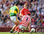 31 August 2008; Declan O'Sullivan, 13, Kerry, scores his side's second goal past Cork goalkeeper Alan Quirke. GAA Football All-Ireland Senior Championship Semi-Final Replay, Kerry v Cork, Croke Park, Dublin. Picture credit: Brendan Moran / SPORTSFILE