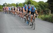28 August 2008; Marco Pinotti, Team Columbia, leads the race with team-mates during the second stage of Tour of Ireland. 2008 Tour of Ireland - Stage 2, Thurles - Loughrea. Picture credit: Stephen McCarthy / SPORTSFILE