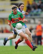 30 August 2008; Fiona McHale, Mayo, in action against Fiona Courtney, Monaghan. TG4 All-Ireland Ladies Senior Football Championship Semi-Final, Mayo v Monaghan, Pairc Tailteann, Navan. Photo by Sportsfile