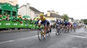 30 August 2008; Riders make their way across the An Post sponsored sprint line in Patrickswell, Co. Limerick. 2008 Tour of Ireland - Stage 4, Limerick - Dingle. Picture credit: Stephen McCarthy / SPORTSFILE  *** Local Caption ***