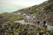 30 August 2008; A general view of the peleton on the approach to the summit of Conor Pass, Co. Kerryy. 2008 Tour of Ireland - Stage 4, Limerick - Dingle. Picture credit: Stephen McCarthy / SPORTSFILE