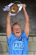 21 June 2015; Dublin captain Carla Rowe lifts the trophy. Aisling McGing U21 ‘A’ Championship Final, Cork v Dublin, MacDonagh Park, Nenagh, Tipperary. Picture credit: Cody Glenn / SPORTSFILE