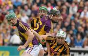 21 June 2015; Padraig Walsh, Kilkenny, in action against Liam Og McGovern and Harry Kehoe,  Wexford. Leinster GAA Hurling Senior Championship, Semi-Final, Kilkenny v Wexford, Nowlan Park, Kilkenny. Picture credit: David Maher / SPORTSFILE