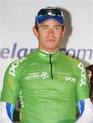 27 August 2008; Alexander Kristoff, Joker Bianchi Team, after being presented with the An Post sponsored green jersey. 2008 Tour of Ireland - Stage 1, Dublin - Waterford. Picture credit: Stephen McCarthy / SPORTSFILE  *** Local Caption ***