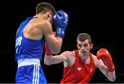 23 June 2015; Adam Nolan, Ireland, right, exchanges punches with Josh Kelly, Great Britain, during their Men's Boxing Welter 69kg Quarter Final bout. 2015 European Games, Crystal Hall, Baku, Azerbaijan. Picture credit: Stephen McCarthy / SPORTSFILE