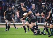 5 September 2008; Marty Holah, Ospreys, is tackled by Andrew Farley, Connacht. Magners League, Connacht v Ospreys, Sportsground, Galway. Picture credit: Matt Browne / SPORTSFILE