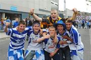 7 September 2008; A Kilkenny supporter mixes with his friends from Waterford before the game. GAA Hurling All-Ireland Championship Finals, Croke Park, Dublin. Picture credit: Ray McManus / SPORTSFILE