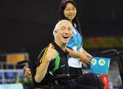 5 September 2008; Thomas Leahy, from Fermoy, Co. Cork, who competes in BC2 Mixed Individual & BC1/BC1 Mixed team, during a Boccia training session. Beijing 2008 Paralympic Games, Fencing Hall of National Convention Centre, Olympic Green, Beijing, China. Picture credit: Brian Lawless / SPORTSFILE