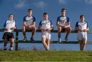 24 June 2015; Ahead of the Connacht minor championship throw-in this weekend the five county panels, boards, and sponsors, showed their support for positive mental wellbeing and the National Office for Suicide Prevention's #littlethings campaign in the Connacht GAA Centre on Wednesday evening. Pictured are players left to right, Eddie McGuinness, Sligo, Alan McTigue, Leitrim, Barry Duffy, Mayo, Conor Murray, Roscommon, and Michael Boyle, Galway. Connacht GAA Centre of Excellence, Bekan,  Co. Mayo. Picture credit: David Maher / SPORTSFILE