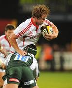 29 August 2008; Jerry Flannery, Munster, is tackled by Dan Murphy, London Irish. Pre-Season Friendly - Munster v London Irish, Musgrave Park, Cork. Picture credit: Brendan Moran / SPORTSFILE