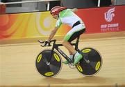 8 September 2008; Cathal Miller, from Artane, Dublin, celebrates after the Men's 4km Individual Pursuit (LC1) Qualifier. Cathal finished 5th in a time of 4.53:969 setting a new Irish Record and personal best, smashing his existing record by over 7 seconds. Beijing Paralympic Games 2008, Men's 4km Individual Pursuit (LC1) Qualifier, Laoshan Velodrome, Shijingshan District, Beijing, China. Picture credit: Brian Lawless / SPORTSFILE