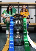 9 September 2008; Offaly captain Marion Crean, left, and Clare captain Deirdre Murphy during a Gala All-Ireland Senior and Junior Camogie Championship Finals Photocall. Croke Park, Dublin. Picture credit; Paul Mohan / SPORTSFILE