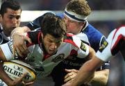 12 September 2008; Hugo Southwell, Edinburgh, in action against Jamie Heaslip, Leinster. Magners League, Leinster v Edinburgh, RDS, Ballsbridge, Dublin.  Picture credit: Matt Browne / SPORTSFILE