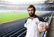 11 September 2008; Joe McMahon, Tyrone, pictured at Croke Park revealing that a record 83,000 children attended the 2008 Vhi/ GAA Cul Camps. Now in its third year, the Vhi/GAA Cúl Camps is a nationally co-ordinated programme that encourages children between the ages of 7 and 13, to learn and develop sporting and life-skills by participating in Gaelic Games, in a fun, non-competitive environment. 4587 children attended from All Ireland finalist counties Tyrone and Kerry. Croke Park, Dublin. Picture credit: Matt Browne / SPORTSFILE