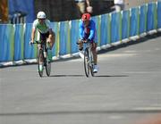 12 September 2008; Ireland's Enda Smyth, from Santry, Dublin, in action alongside Lubos Jirkda of the Czech Republic during the Men's Individual Time Trial CP 4 Final. Enda finished 9th overall with a time of 41:24.28. Beijing Paralympic Games 2008, Men's Individual Time Trial CP 4 Final, Road Cycling Course, Ming Tombs Reservoir, Beijing, China. Picture credit: Brian Lawless / SPORTSFILE