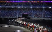 28 June 2015; Team Ireland during the Parade of Nations at the 2015 European Games Closing Ceremony in the Olympic Stadium, Baku, Azerbaijan. Picture credit: Stephen McCarthy / SPORTSFILE