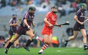 14 September 2008; Gemma O'Connor, Cork, in action against Aine Hillary, Galway. Gala All-Ireland Senior Camogie Championship Final, Cork v Galway, Croke Park, Dublin. Picture credit: Ray McManus / SPORTSFILE