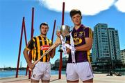 30 June 2015; Kilkenny’s Conor Martin and Wexford’s Conor McDonald were at Grand Canal Dock in Dublin today ahead of the Bord Gáis Energy GAA Hurling U-21 Leinster Championship Final at Wexford Park on Wednesday, July 8th at 7.30pm. The match will be shown live on TG4 with fans able to vote for their man of the match using the #laochBGE hashtag on Twitter. Pictured is Wexford’s Conor McDonald, right, and Kilkenny’s Conor Martin. Grand Canal Dock, Dublin. Picture credit: Ramsey Cardy / SPORTSFILE