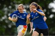 30 June 2015; Leinster Rugby's Ben Te'o and Isa Nacewa headed out to the Bank of Ireland Leinster Rugby Summer Camps in Wexford Wanderers RFC to meet up with some local young rugby talent. Pictured are Hannah McLoughlin in action against Sabia Doyle, during the Leinster Rugby Summer Camps 2015. Wexford Wanderers Rugby Club, Wexford. Picture credit: Matt Browne / SPORTSFILE