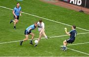 28 June 2015; Jonny Cooper, Dublin, tackles  Padraig Fogarty, Kildare. Leinster GAA Football Senior Championship, Semi-Final, Dublin v Kildare. Croke Park, Dublin. Picture credit: Dáire Brennan / SPORTSFILE