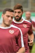 1 July 2015; Juanma Delgado, Hearts, warms up before the game. Pre-season Friendly, Bohemians v Hearts. Dalymount Park, Dublin.  Picture credit: Sam Barnes / SPORTSFILE