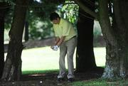 17 September 2008; Brian Hickey, Adare Manor Golf Club, sizes up his options, in trees at the 6th, during the Bulmers Junior Cup Semi-Finals. Bulmers Cups and Shields Finals 2008, Monkstown Golf Club, Parkgarriff, Monkstown, Co. Cork. Picture credit: Ray McManus / SPORTSFILE