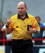 13 August 2000; Referee John Stacey during the Eircom League Premier Division match between Shelbourne and Bray Wanderers at Tolka Park in Dublin. Photo by David Maher/Sportsfile