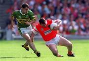 20 August 2000; Cathal O'Rourke of Armagh in action against Killian Burns of Kerry during the Bank of Ireland All-Ireland Senior Football Championship Semi-Final match between Kerry and Armagh at Croke Park in Dublin. Photo by Aoife Rice/Sportsfile