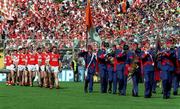 20 August 2000; The Armagh march behind the Artane Boys Band prior to the Bank of Ireland All-Ireland Senior Football Championship Semi-Final match between Kerry and Armagh at Croke Park in Dublin. Photo by John Mahon/Sportsfile