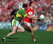 20 August 2000; Paul McGrane of Armagh in action against Darragh Ó Sé of Kerry during the Bank of Ireland All-Ireland Senior Football Championship Semi-Final match between Kerry and Armagh at Croke Park in Dublin. Photo by Damien Eagers/Sportsfile