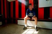 23 August 2000; Bohemians manager Roddy Collins during a press conference at Dalymount Park in Dublin ahead of their UEFA Cup 2nd leg match against Aberdeen. Photo by David Maher/Sportsfile