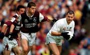 27 August 2000; Ronan Quinn of Kildare in action against Niall Finnegan of Galway during the Bank of Ireland All-Ireland Senior Football Championship Semi-Final match between Galway and Kildare at Croke Park in Dublin. Photo by Ray McManus/Sportsfile