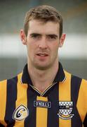 28 August 2000; Aidan Cummins poses for a portrait during Kilkenny Senior Hurling Squad Training and Press Conference at Nowlan Park in Kilkenny. Photo by David Maher/Sportsfile