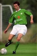 30 August 2000; Gary Breen of Republic of Ireland prior to the team's departure for the first game against Holland in their 2002 FIFA World Cup Qualifying Campaign. Photo by David Maher/Sportsfile