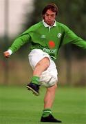 30 August 2000; David Connolly of Republic of Ireland prior to the team's departure for the first game against Holland in their 2002 FIFA World Cup Qualifying Campaign. Photo by David Maher/Sportsfile