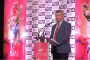 6 July 2015; Pól Ó Gallchóir, Ceannsaí, TG4, speaking at the launch of the TG4 Ladies All Ireland Football Championship. The championship, which begins with the first matches on July 25th will culminate with the TG4 All Ireland Finals in Croke Park on September 27th. Cork will hope to win their tenth All Ireland title in 11 years but will face the highest level of competition in years. All supporters of the sport are being asked to support the championship, to Be the Difference, Be There #BetheDiff. Croke Park, Dublin. Picture credit: Brendan Moran / SPORTSFILE