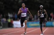 7 July 2015; Maurice Mitchell, USA, competing in the mens 200m, during Cork City Sports 2015. CIT, Bishopstown, Cork. Picture credit: Eoin Noonan / SPORTSFILE