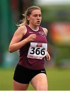 7 July 2015; Carla Sweeney, Rathfarnham WSAF, competing in the junior women's 1500m during the Cork City Sports 2015. CIT, Bishopstown, Cork. Picture credit: Eoin Noonan / SPORTSFILE