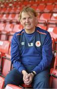 8 July 2015; St Patrick's Athletic manager Liam Buckley during a pre-match event ahead of their UEFA Europa League, First Qualifying Round, 2nd leg, game against Skonto FC. Richmond Park, Dublin. Picture credit: Sam Barnes / SPORTSFILE