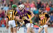 8 July 2015; Cathal Dunbar, Wexford, celebrates after scoring his side's fourth goal against Kilkenny. Bord Gáis Energy Leinster GAA Hurling U21 Championship Final, Wexford v Kilkenny, Innovate Wexford Park, Wexford. Picture credit: Matt Browne / SPORTSFILE