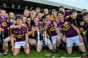 8 July 2015; The Wexford team celebrate with the cup. Bord Gáis Energy Leinster GAA Hurling U21 Championship Final, Wexford v Kilkenny, Innovate Wexford Park, Wexford. Picture credit: Matt Browne / SPORTSFILE
