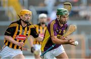 8 July 2015; Conor Devitt, Wexford, in action against Sean Morrissey, Kilkenny. Bord Gáis Energy Leinster GAA Hurling U21 Championship Final, Wexford v Kilkenny, Innovate Wexford Park, Wexford. Picture credit: Matt Browne / SPORTSFILE
