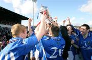 28 September 2008; The St Gall's team celebrate with the cup. Antrim County Senior Football Final, St Gall's v Lamh Dhearg, Casement Park, Belfast, Co. Antrim. Picture credit: Oliver McVeigh / SPORTSFILE