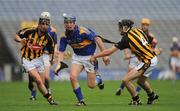 14 September 2008; Thomas McGrath, Tipperary, in action against James Dowling, left, and Eoin O'Shea, Kilkenny. Bord Gais GAA Hurling All-Ireland U21 Championship Final, Kilkenny v Tipperary, Croke Park, Dublin. Picture credit: Ray McManus / SPORTSFILE