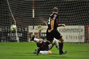 3 October 2008; Glen Crowe, Bohemians, beats Bray Wanderers goalkeeper Alan Gough, to score his side's first goal. eircom League Premier Division, Bohemians v Bray Wanderers, Dalymount Park, Dublin. Picture credit: David Maher / SPORTSFILE