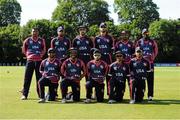 12 July 2015; USA players line up ahead of their match against Ireland. ICC World Twenty20 Qualifier 2015, Ireland v USA, Stormont, Belfast, Co. Antrim. Picture credit: Seb Daly / ICC / SPORTSFILE