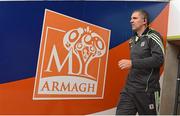 12 July 2015; Galway manager Kevin Walsh on his way out for the start of the game. GAA Football All-Ireland Senior Championship, Round 2B, Armagh v Galway, Athletic Grounds, Armagh. Picture credit: Matt Browne / SPORTSFILE