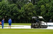 13 July 2015; A view as players from Namibia look on at the crease after rain delayed play. ICC World Twenty20 Qualifier 2015, Namibia v USA, Stormont, Belfast, Co. Antrim. Picture credit: David Maher / ICC / SPORTSFILE