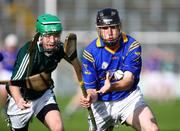 12 October 2008; Francis McMullan, Keady Lamh Dhearg, in action against Christopher Braniff, Ballygalget John Mitchels. AIB Ulster Club Senior Hurling Championship Semi-Final, Ballygalget John Mitchels v Keady Lamh Dhearg, Casement Park, Belfast, Co. Antrim. Picture credit: Oliver McVeigh / SPORTSFILE