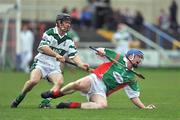 12 October 2008; Pat Mahon, Rathdowney/Errill, in action against Keith Murphy, Portlaoise. Laois County Senior Hurling Final, Portlaoise v Rathdowney/Errill, O'Moore Park, Portlaoise, Co. Laois. Picture credit: Stephen McCarthy / SPORTSFILE